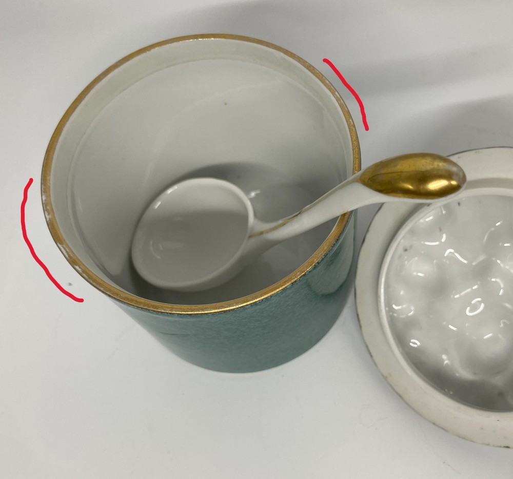 Noritake Deco Era Molded Fruit Jam Jar with Spoon