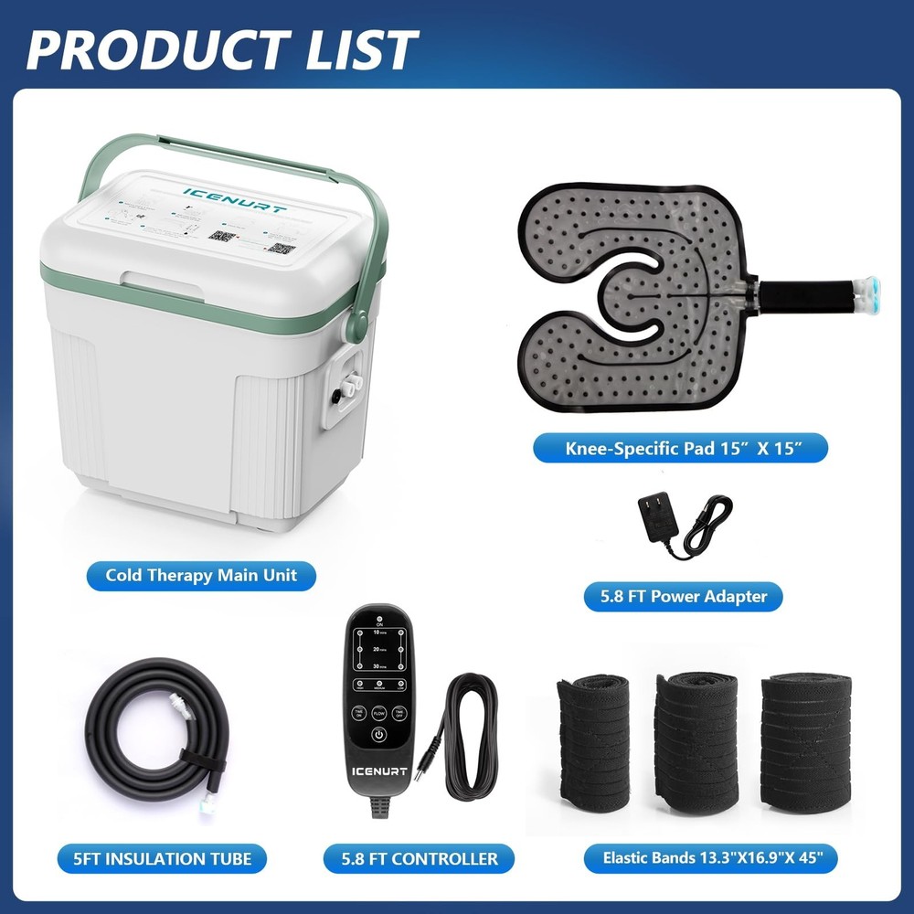 Cold Therapy Machine with Programmable Timer, Ice Machine for Knee After Surg...
