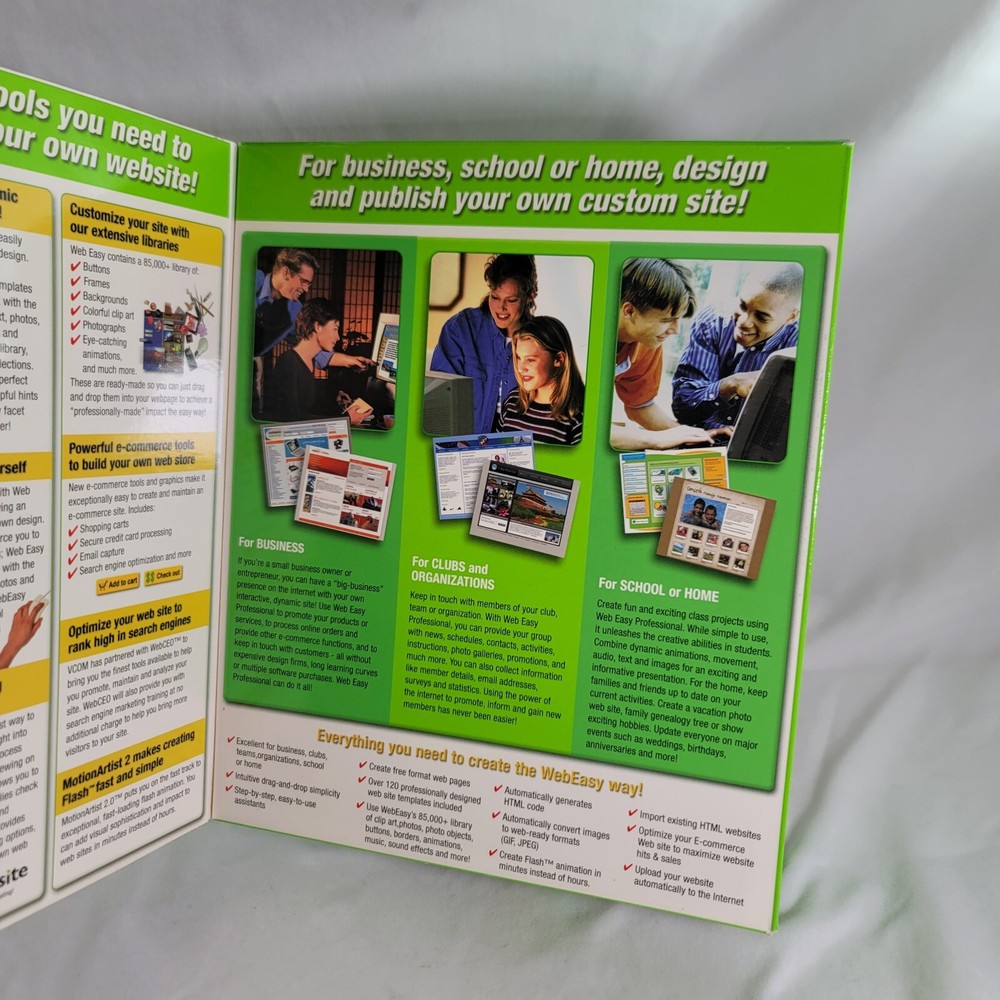 Professional Web Easy 6 New In Box Vcom Windows 98, ME, 2000, XP