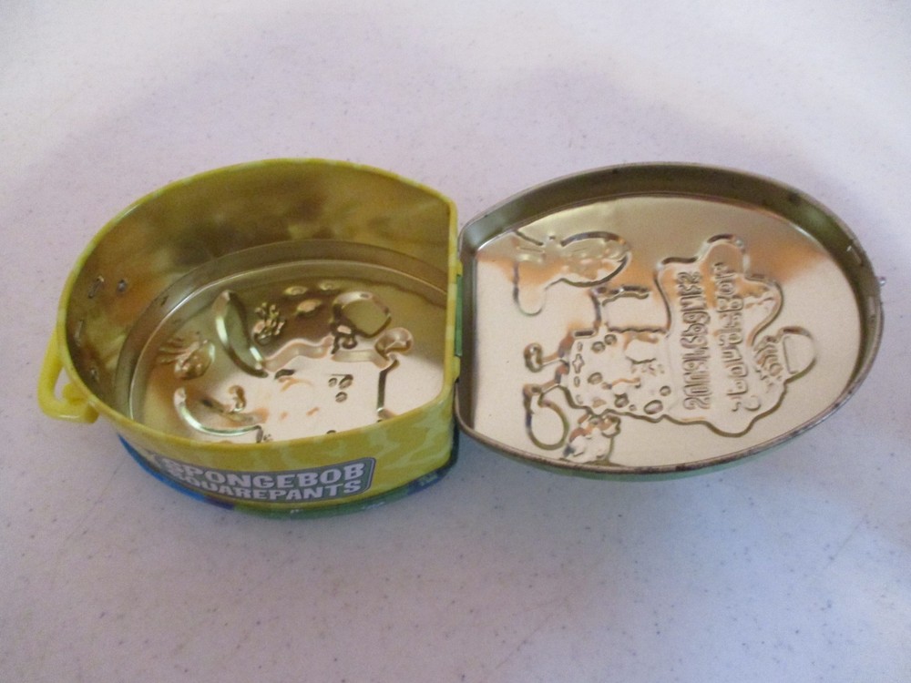 Spongebob Squarepants-Tin Easter Candy Container-4”Tall-2003-Vintage-As Shown