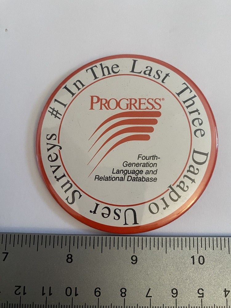 Progress Fourth Generation Language And Relational Database Pin Back Button P191