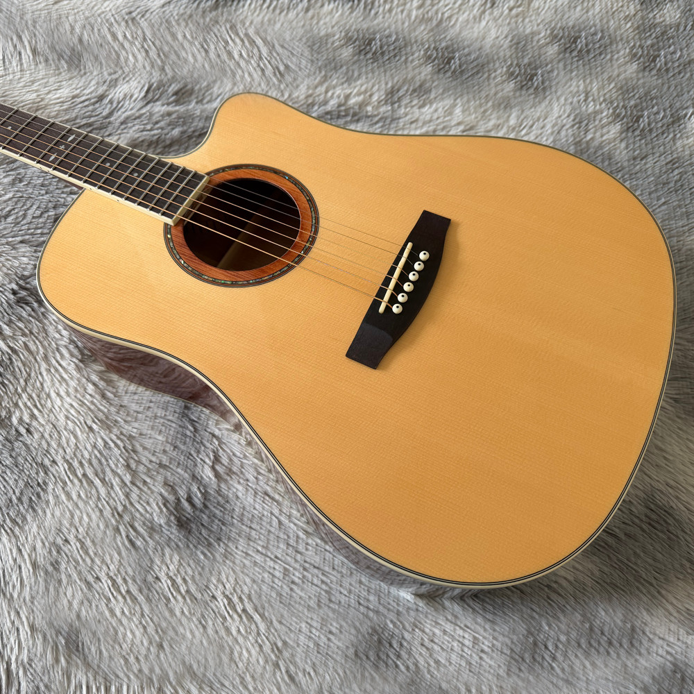Acoustic Guitar For Beginners And Easy To Lear.High-Quality Double Solid Spruce