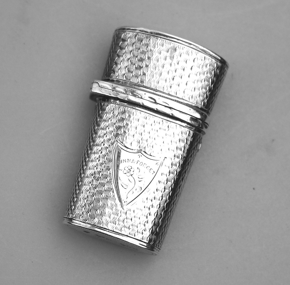 Very fine antique Scottish theme Georgian solid silver Lancet / Etui Case C.1821