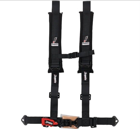 DragonFire Racing Black 2" Youth Harness Restraints - 520872