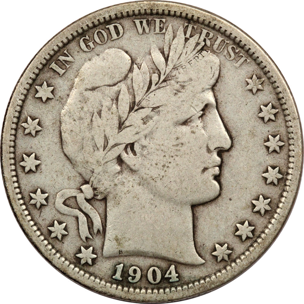 1904 Barber Half Dollar 50C, Fine F