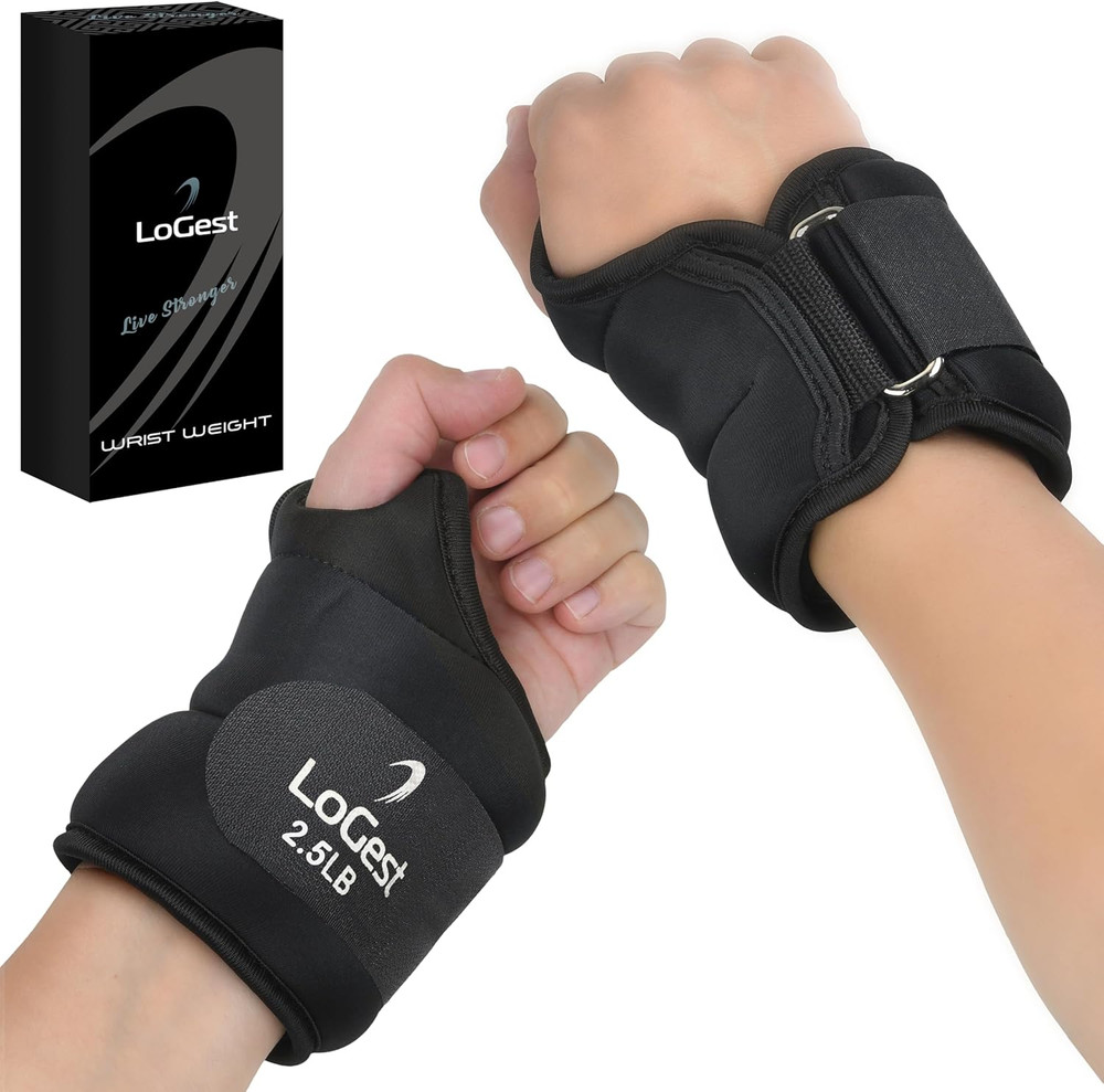 Wrist Weight with Thumb Loops & Hook-And-Loop Closures - 1Lb, 2Lbs, 2.5Lbs, 3...