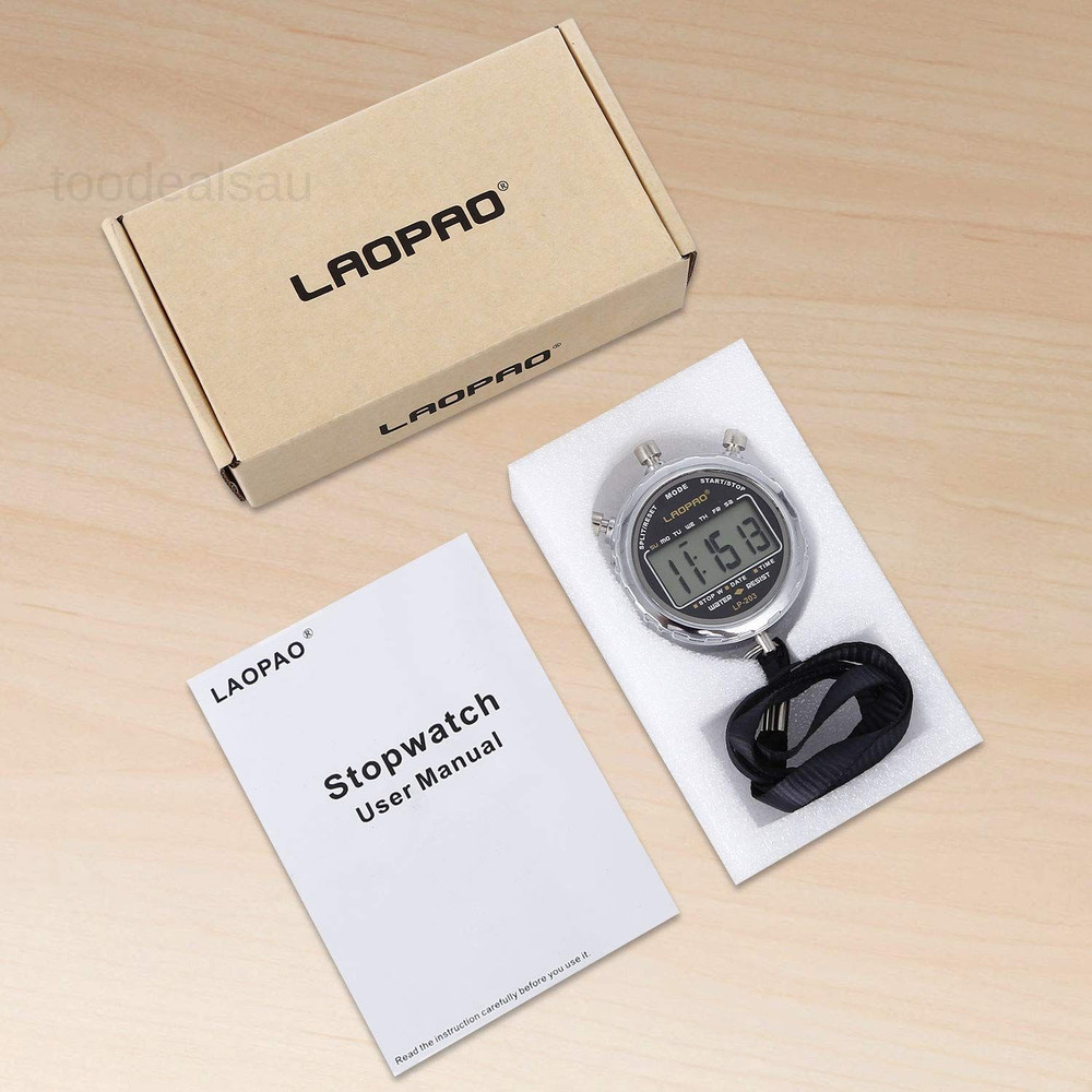 Stopwatch,1/100th Second Clock Daily Rainproof Digital Timer for Xj-203