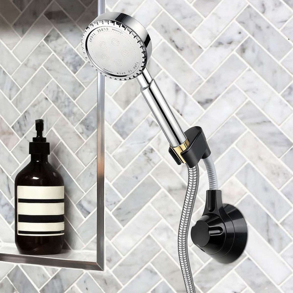 Adjustable Shower Head Holder Suction Cup Handheld Wall Mount Bathroom Bracket