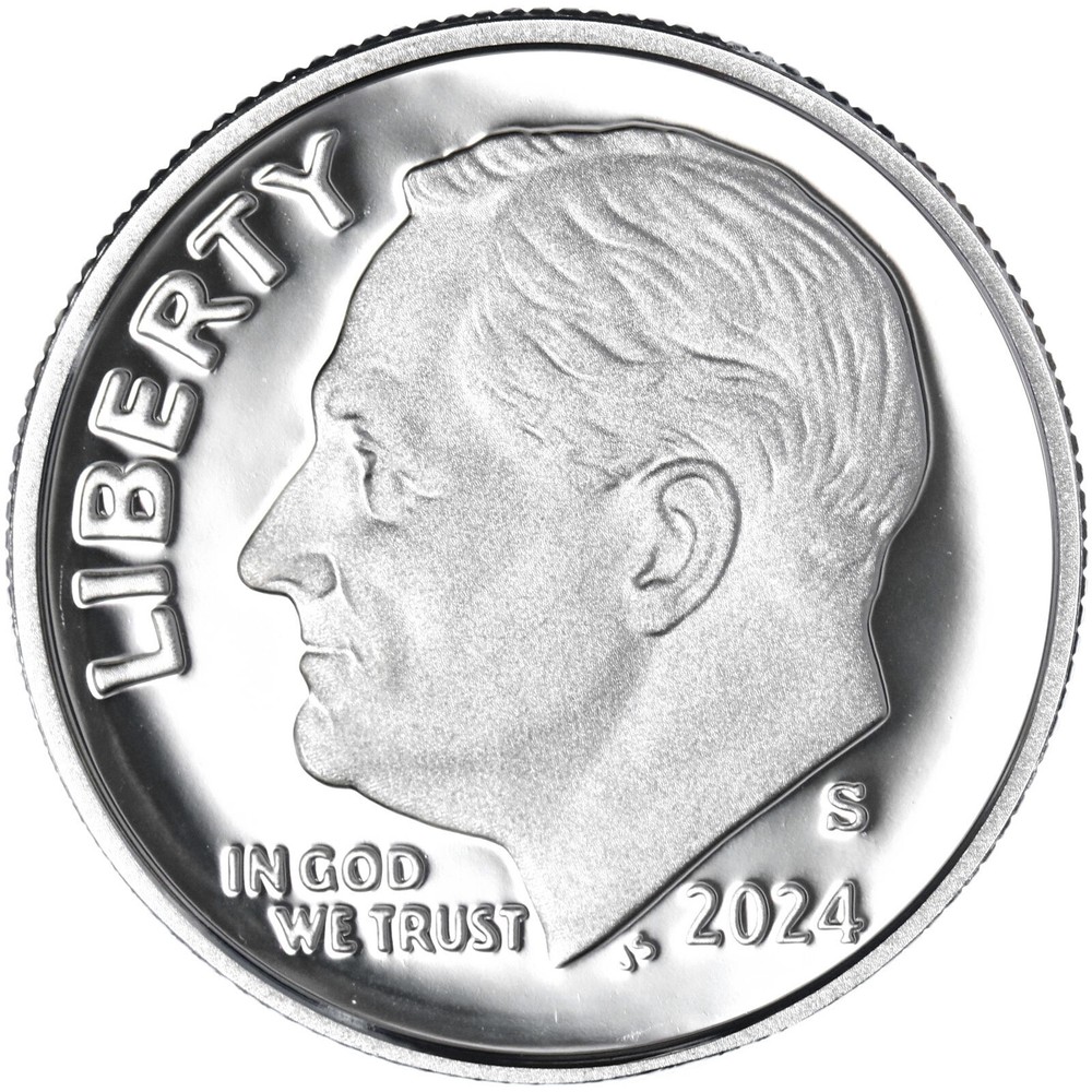 2024 S Roosevelt Dime Gem DCam Proof 99.9% Silver