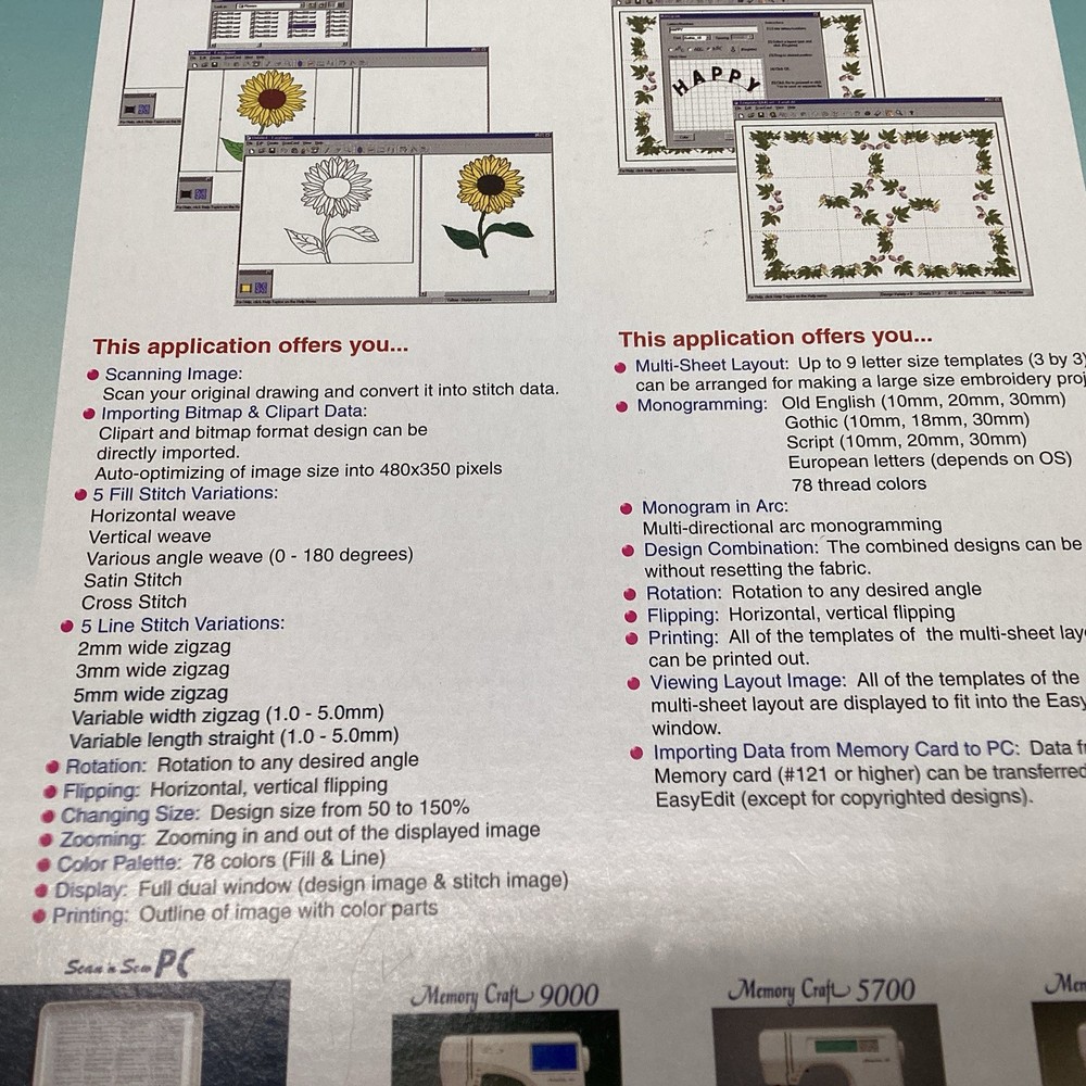 Janome Customizer 2000 Customizing Software Disc Only