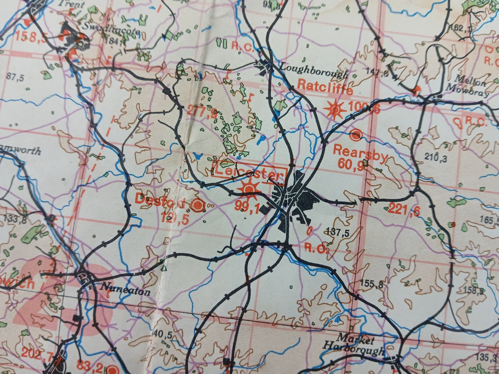 WW2 "RESTRICTED" GERMAN LUFTWAFFE MAP (LIVERPOOL, MANCHESTER, BIRMINGHAM etc)