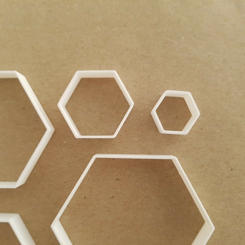 Hexagon Shape Mini Fondant Cutter Small Sugarcraft Icing Tiny Sharp Stencil