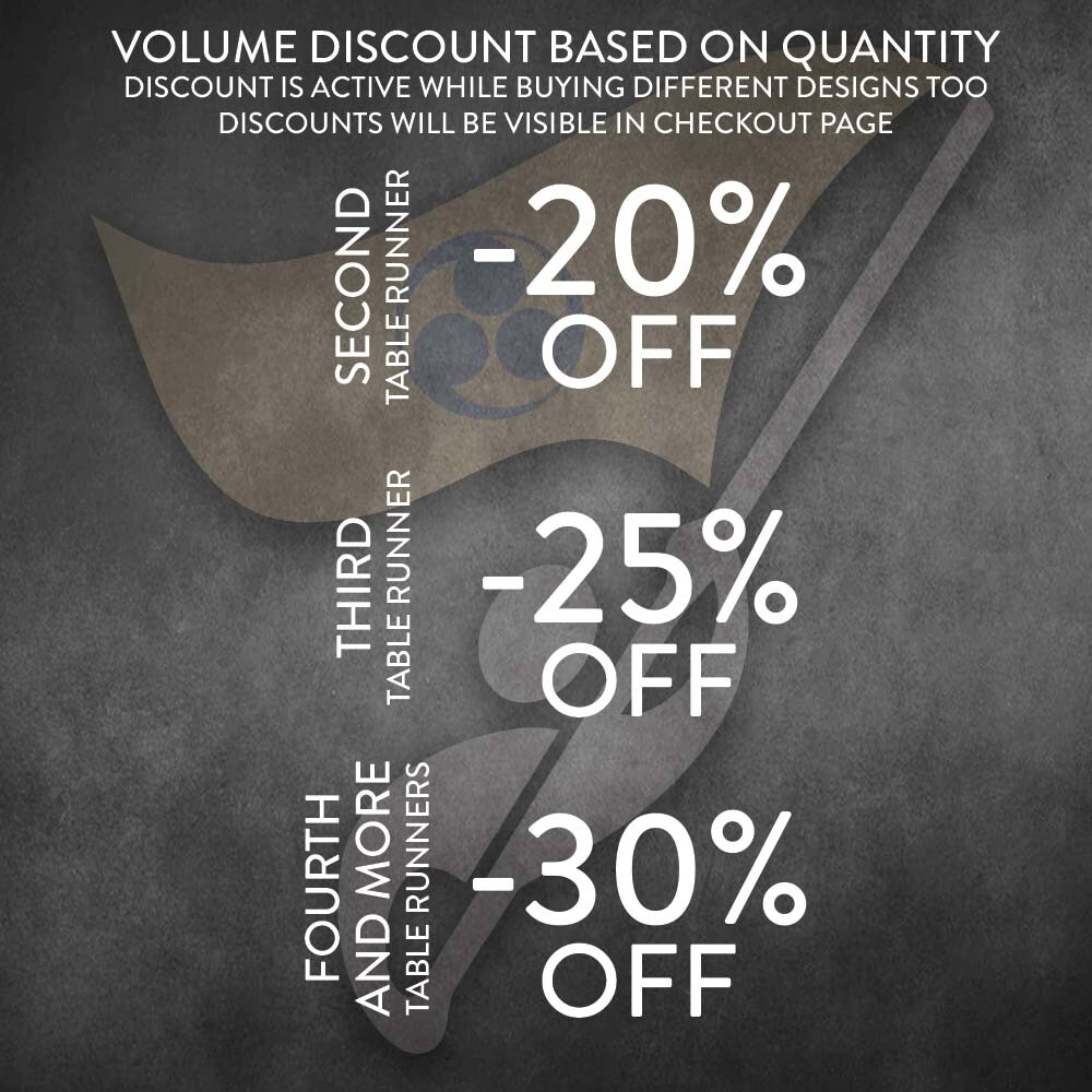 Table Runner Sandy Midnight | Unique Design Table Decor | Made in EU