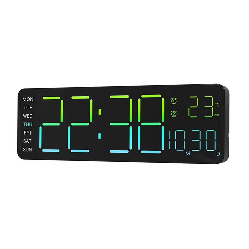 Digital Wall Clock Alarm Functionality Home Decor Customizable Frequency