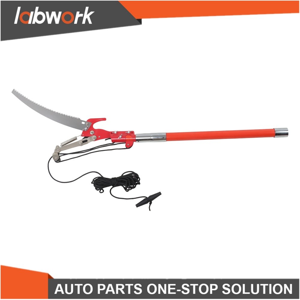 Labwork 30 Feet Tree Pole Pruner Hand extension Tree Branch Pole Saws Orange-red