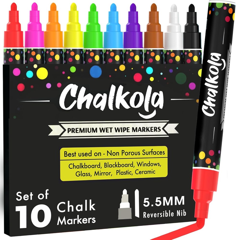 Chalk Markers for Blaboard, Chalkboard, Window, Bistro, Car