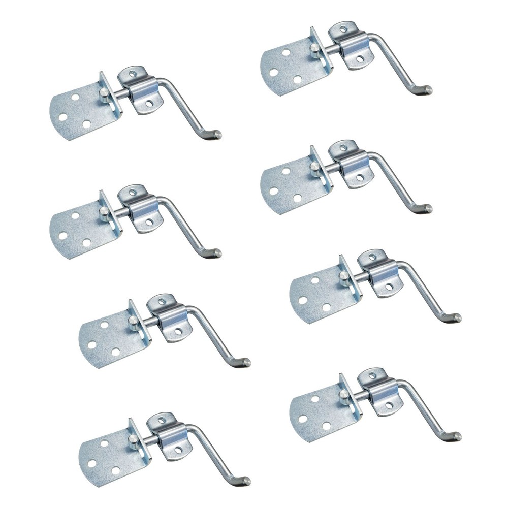 8 Pack Straight Side Gate Stake Bed Latch Bracket Set for Utility Trailer Sheds