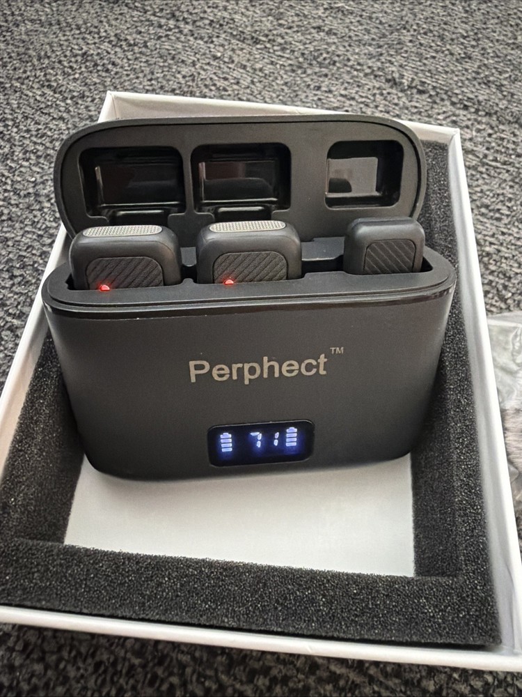 Perphect Wireless Microphone 2 Pack Lavalier Microphone