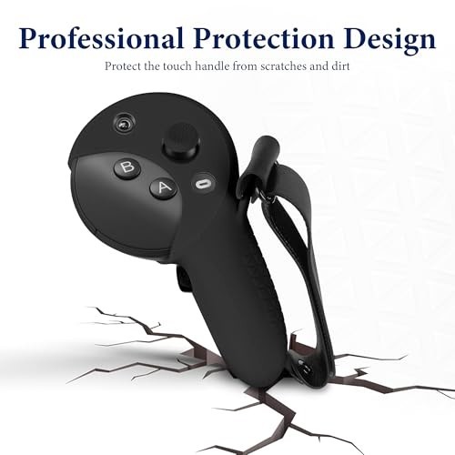 VR Silicone Controller Cover for Meta Quest Pro - Anti-Throw Handle Sleeve, Adju