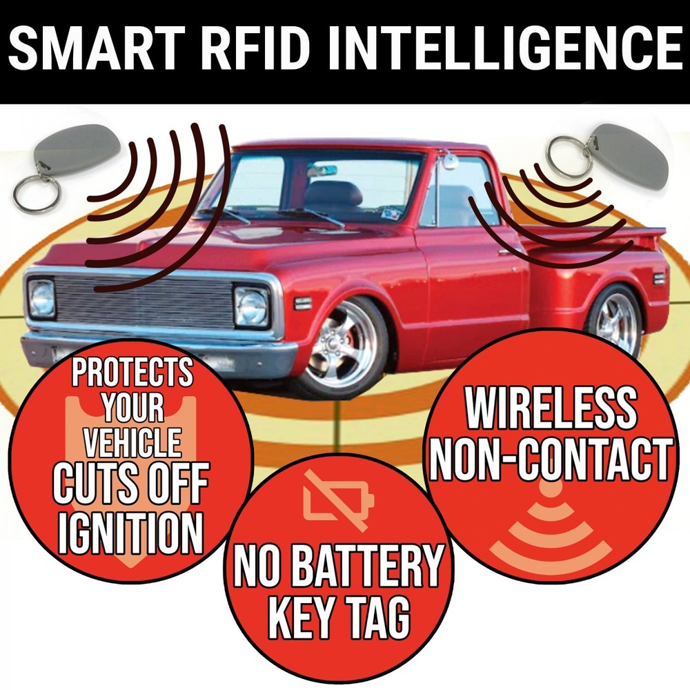 One Touch Engine Start Kit with RFID - Blue Illumination Keep It Clean custom