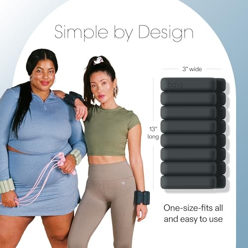 Bala adjustable ankle wrist weights 2pc, silicone sleeve, blue - Scratch & Dent