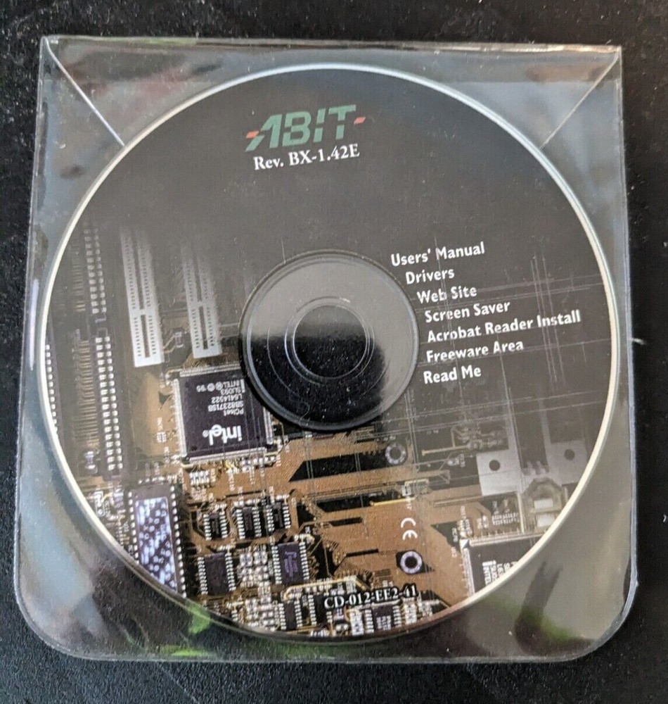 Intel ABIT Motherboard Rev. BX-1.42 Installation Disk CD Disk Only