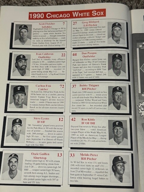 1990 Chicago White Sox Program New Comisky Park