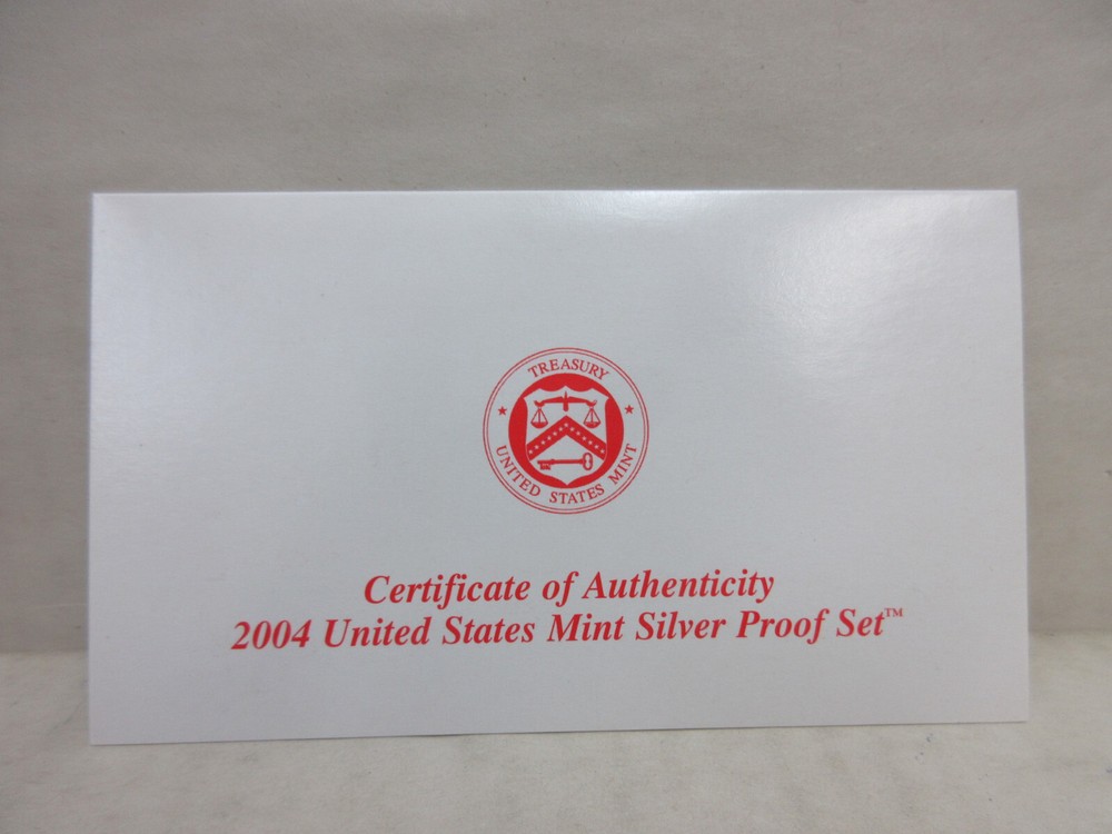 EMPTY PACKAGING Box Lenses & COA for 2004 United States Mint Silver Proof Set