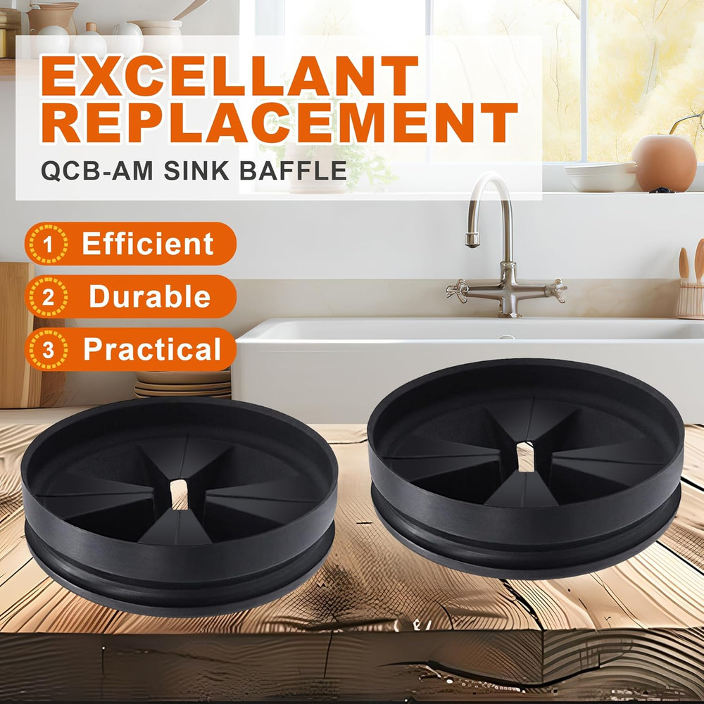 Garbage Disposal Splash Guard 3 3/8 Sink Stopper Replacement 2 Pack