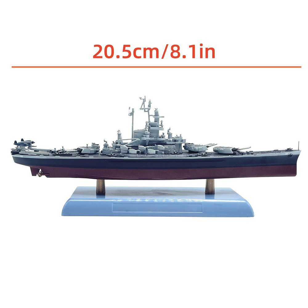 Diecast 1/1000 WWII USS Massachusetts BB-59 Battleship Model Static Display