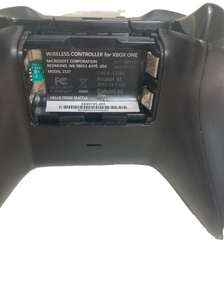 Xbox One Wireless Controller 1537 Black Working Tested & Cleaned W/ Backplate
