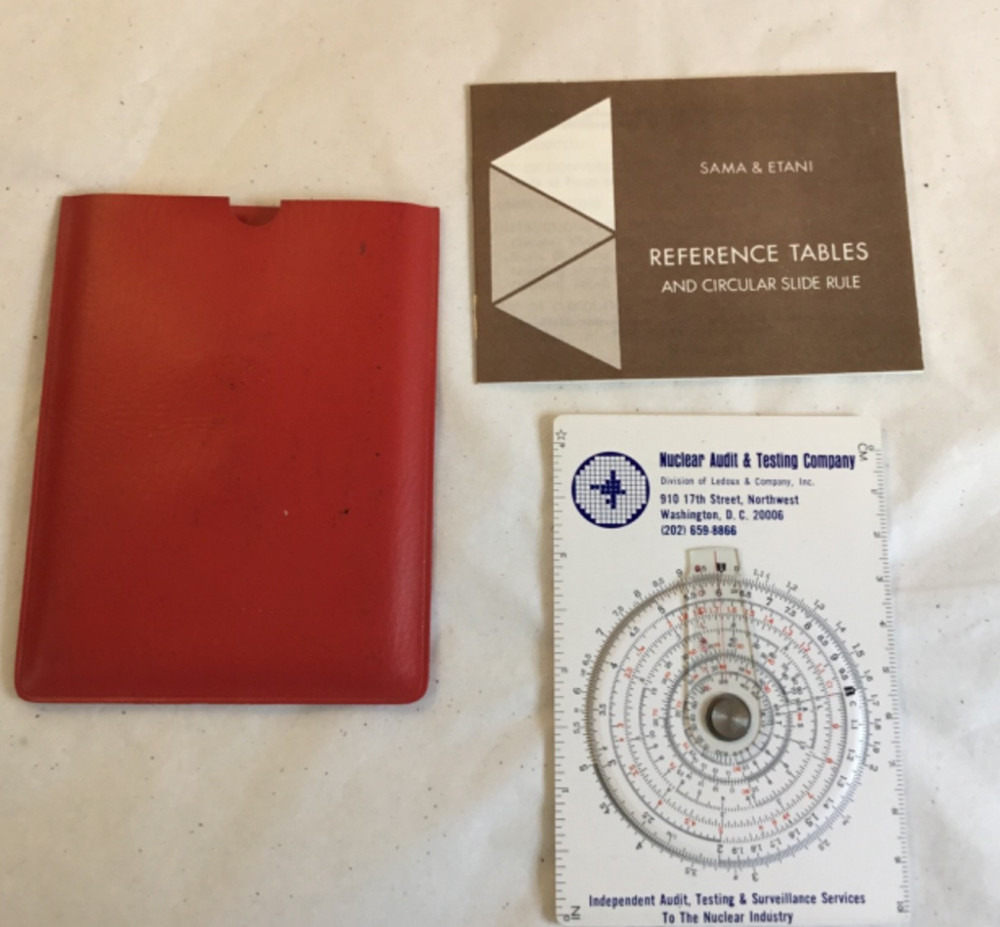 Sama & Etani Reference Tables and Circular Slide Rule Model 600