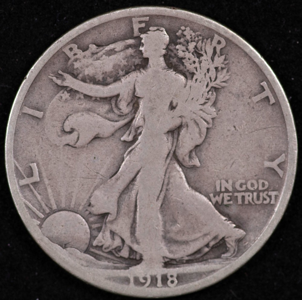 1918-S LIBERTY WALKING HALF DOLLAR