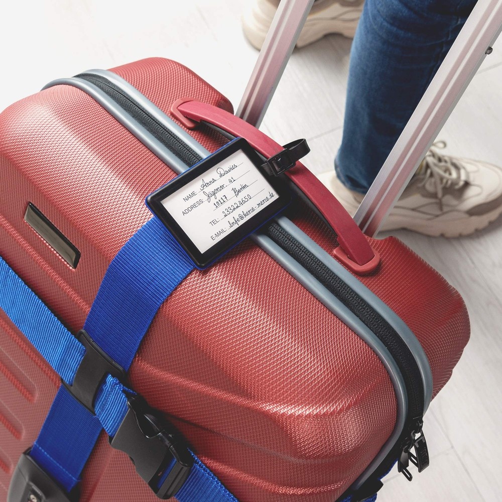 Navaris TSA Luggage Strap - Secure Adjustable Strap for Suitcases with Combin...