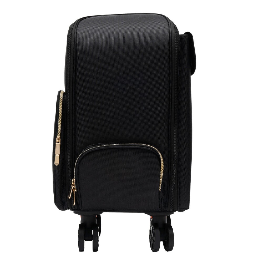 Professional Makeup Case Rolling Makeup Train Case Cosmetic Storage Organizer US