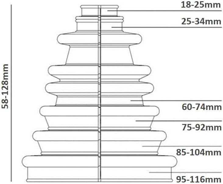 Universal CV Boot Kit Split Joint Gaiter Stretchable Replacement Car Auto Parts