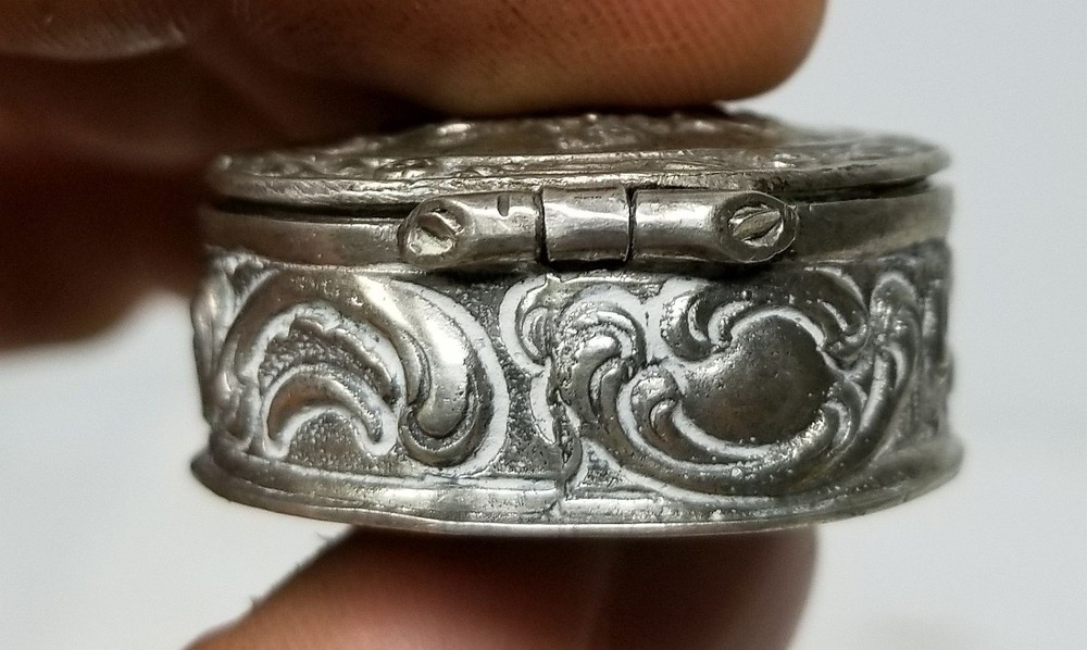 Antique Austrian German Hallmarked 830 Silver Pill Box Snuff
