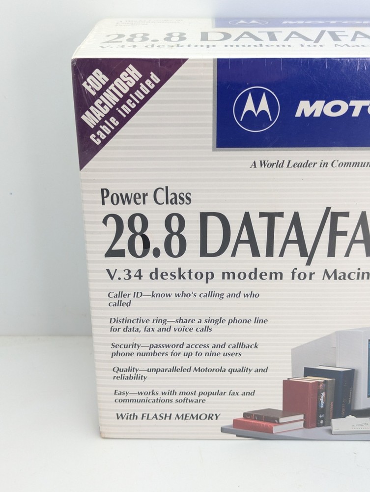 Motorola Power Class 28.8 Data/Fax Modem Macintosh V.34 Vtg Computing