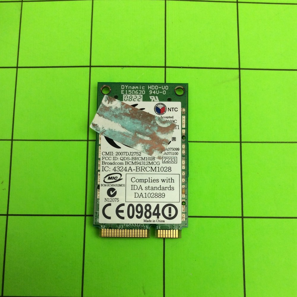 Laptop Computer 002268D263A5 CE0984 Network Card