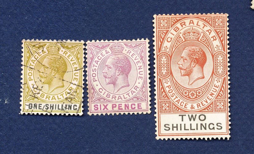 36 - GIBRALTAR  - Scott 82, 83, & 86 - KGV
