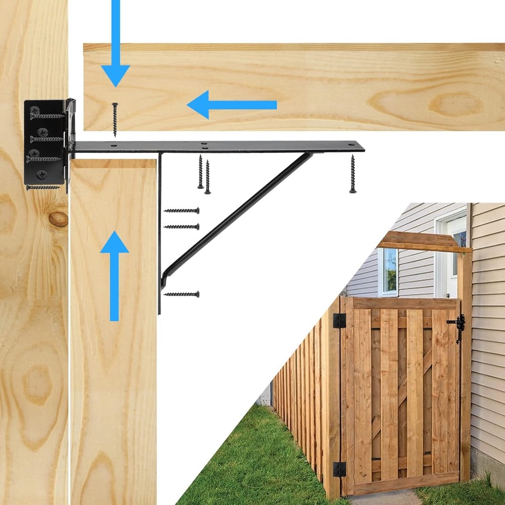 Heavy-Duty Fence Gate Kit No Sagging Hardware Components