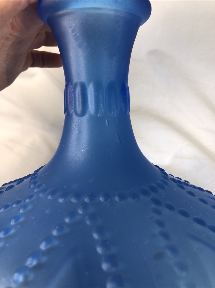 Large Blue Decanter 14" Tall