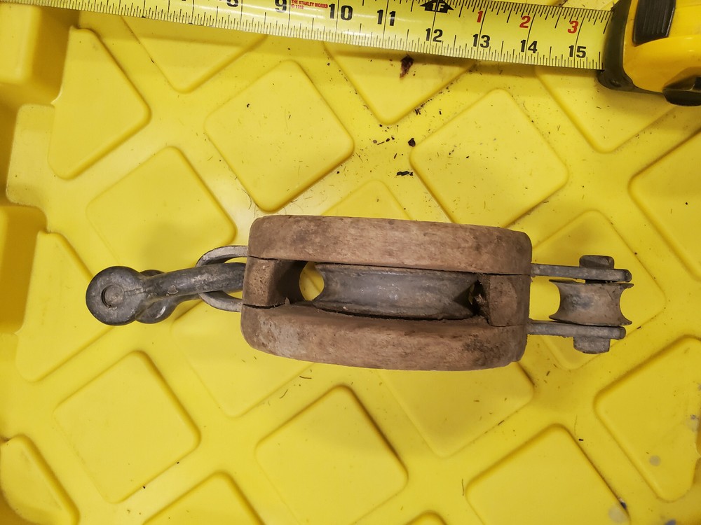 Vintage Block and Tackle Pulley #5