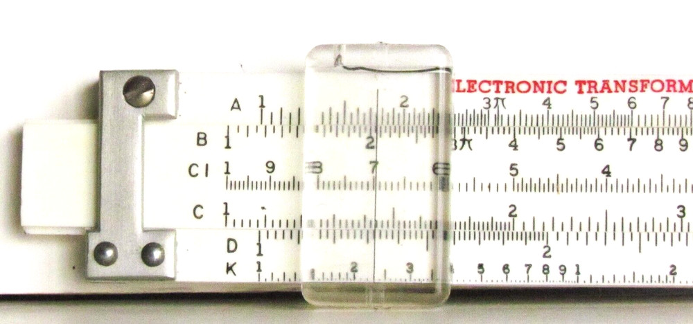 Advertising Slide Rule, Leather Case, 9 Scales, Electronic Transformers Co.