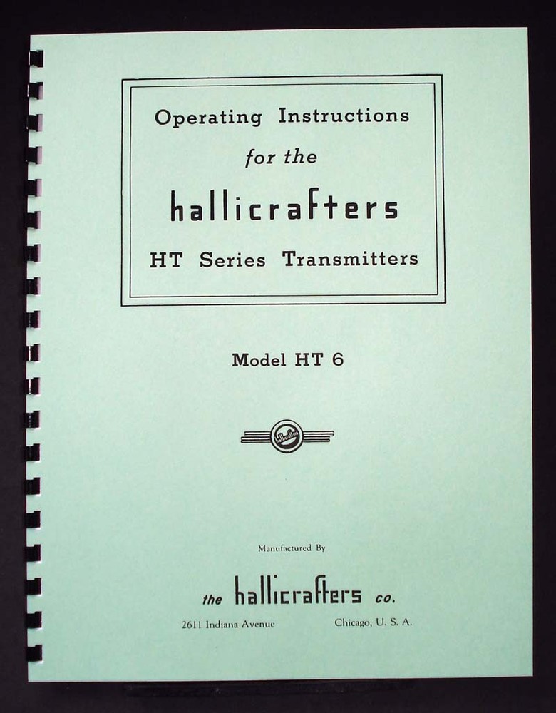 Hallicrafters HT6 HT-6 Transmitter manual