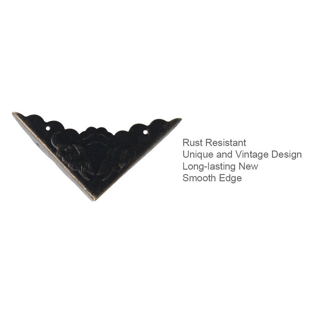 Vintage Corner Protective Box Triangle Frame Edge Corner Protections, 8pcs