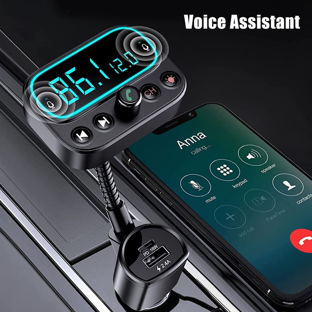 Bluetooth Wireless Car FM Transmitter AUX Receiver Adapter 3 USB Charger