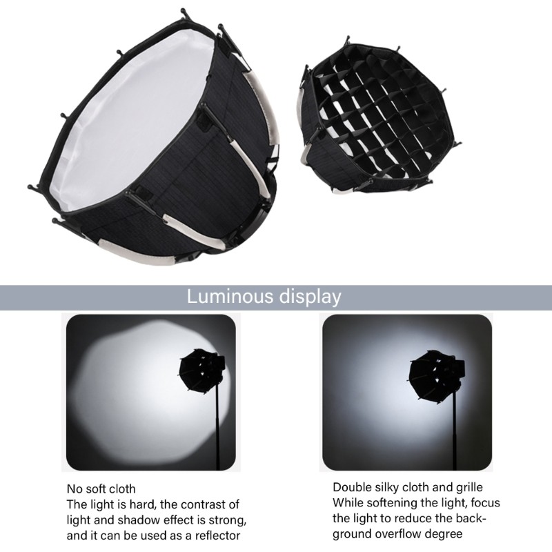 Small 290mm Octagonal Softbox Easy Storage Octagonal Softbox for Photography