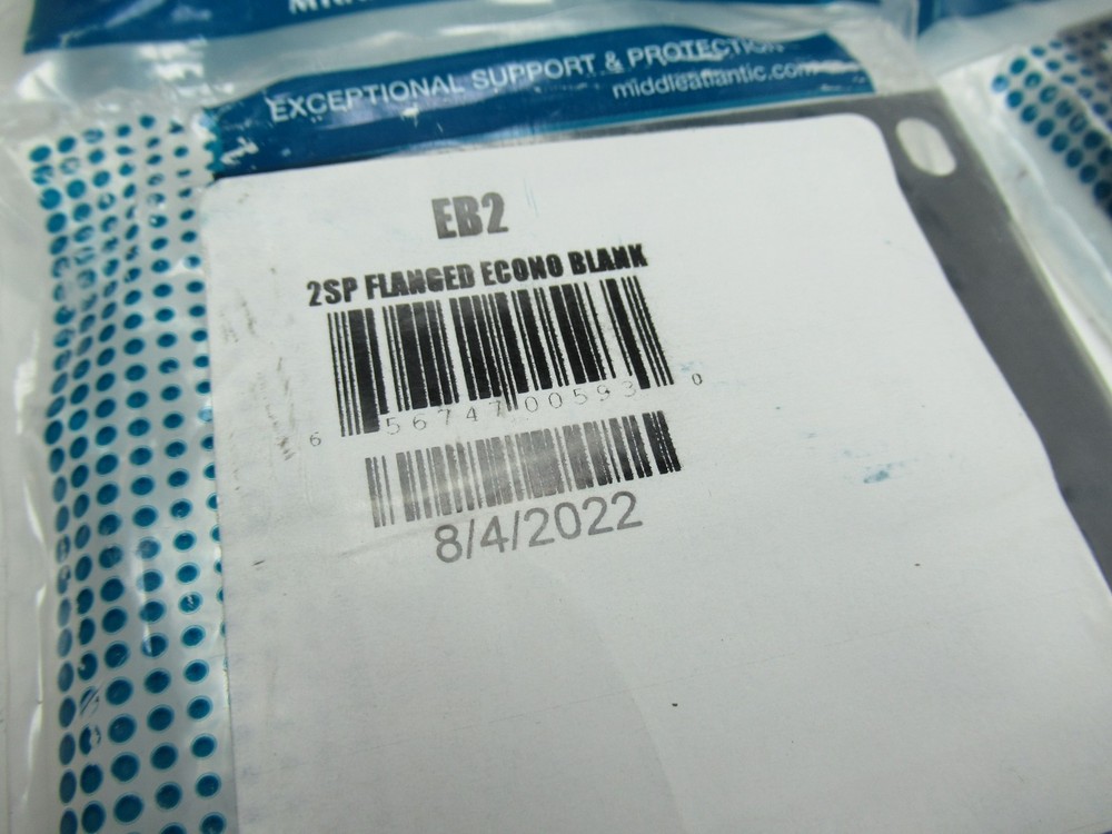 Lot of 2 Middle Atlantic EB2 - 2SP Flanged Blank Panel
