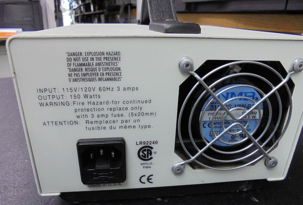 Fostech P/N 20500 Fiber Optic Illuminator Light Source Input